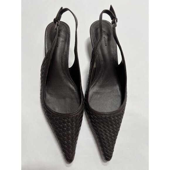 H&M Braided Leather Slingbacks in Dark Brown - Picture 3 of 7